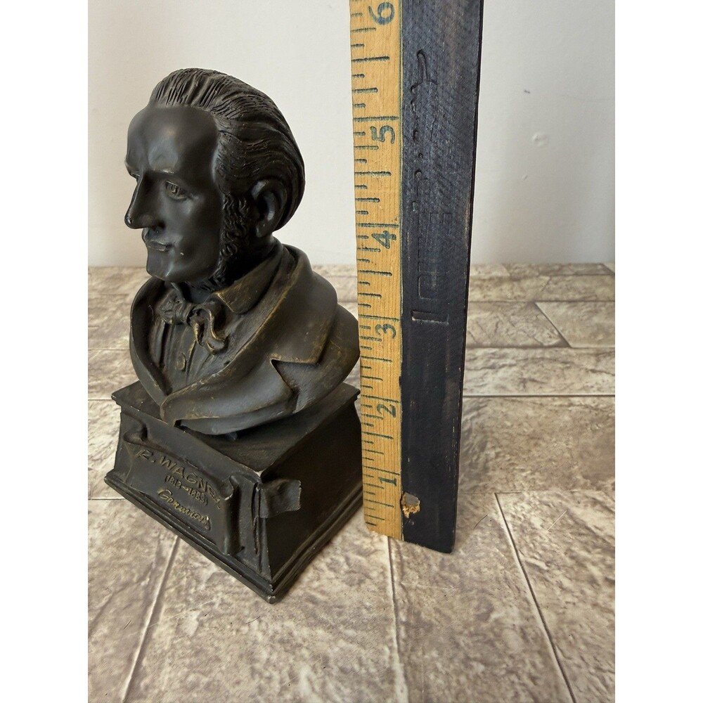 Vintage Richard Wagner Bust Sculpture German Composer Statue Decor READ - Picture 10 of 13